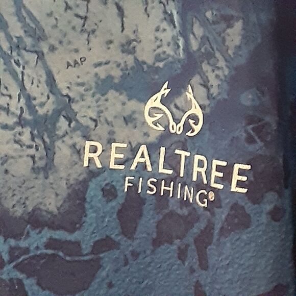 Realtree Fishing Adult Mens XL Blue Camo Vented Long Sleeve Shirt Outdoor - Picture 2 of 8